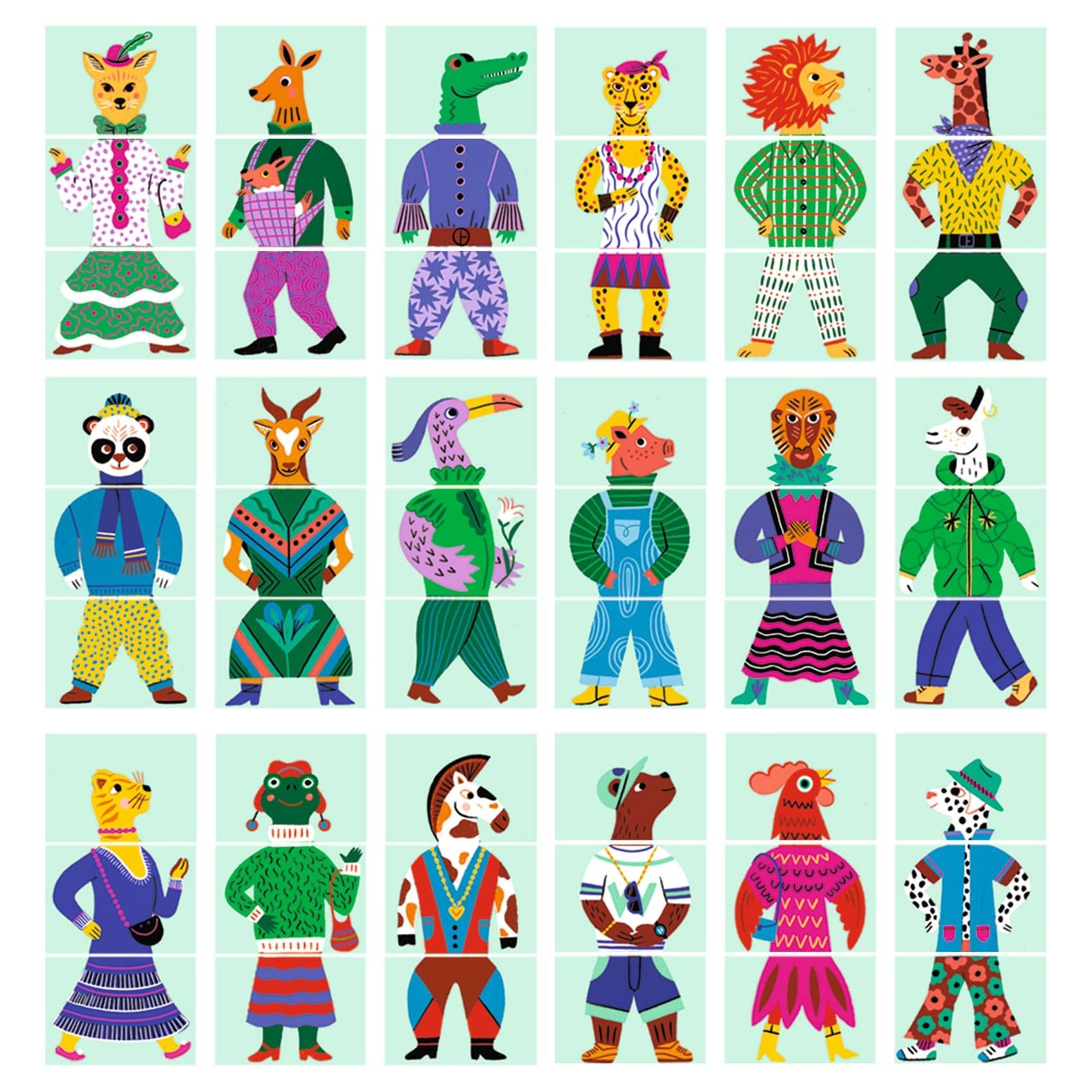 Djeco Destreza y Habilidades Juego Mezcla y combina Modanimo - Djeco DJ08247