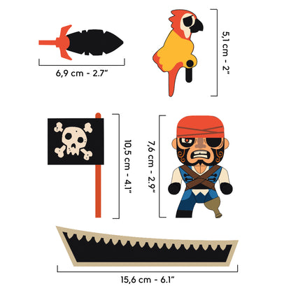 Djeco Figuras de colección Figura Arty Toys Billy Cannot – Pirata con Barco - Djeco DJ06848