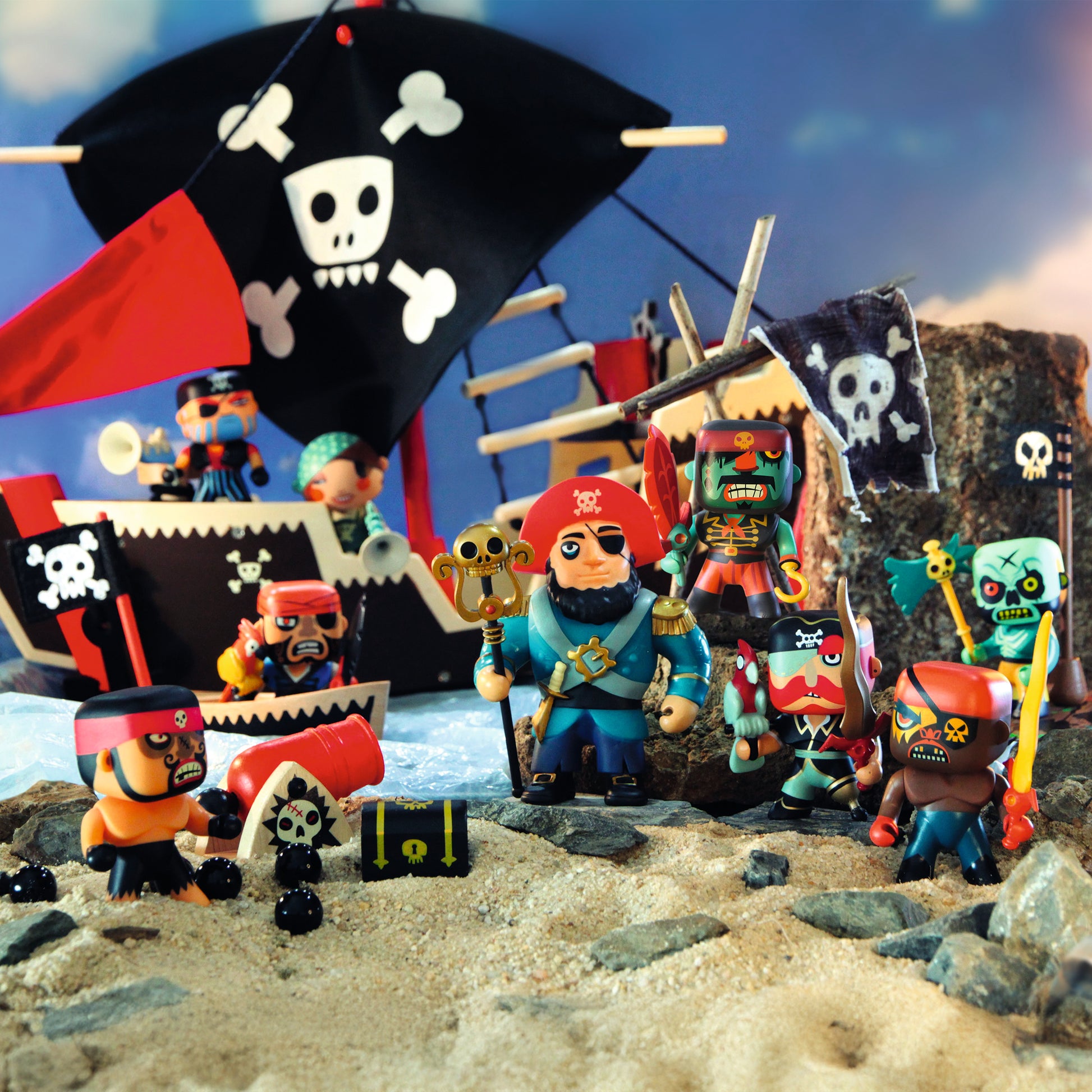 Djeco Figuras de colección Figura Arty Toys Billy Cannot – Pirata con Barco - Djeco DJ06848