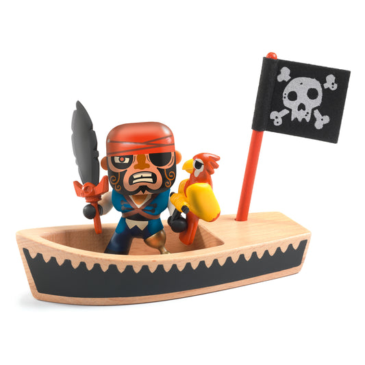 Djeco Figuras de colección Figura Arty Toys Billy Cannot – Pirata con Barco - Djeco DJ06848