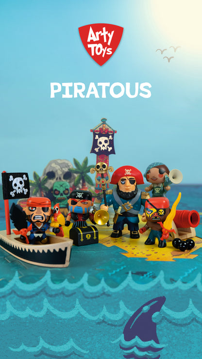 Djeco Figuras de colección Figura Arty Toys Billy Cannot – Pirata con Barco - Djeco DJ06848
