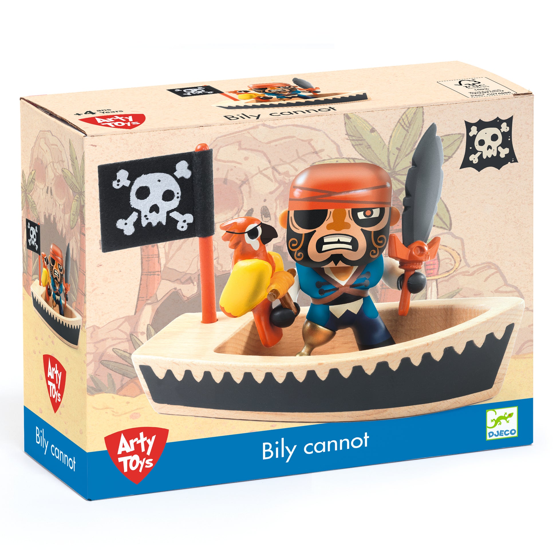 Djeco Figuras de colección Figura Arty Toys Billy Cannot – Pirata con Barco - Djeco DJ06848