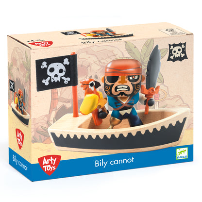 Djeco Figuras de colección Figura Arty Toys Billy Cannot – Pirata con Barco - Djeco DJ06848