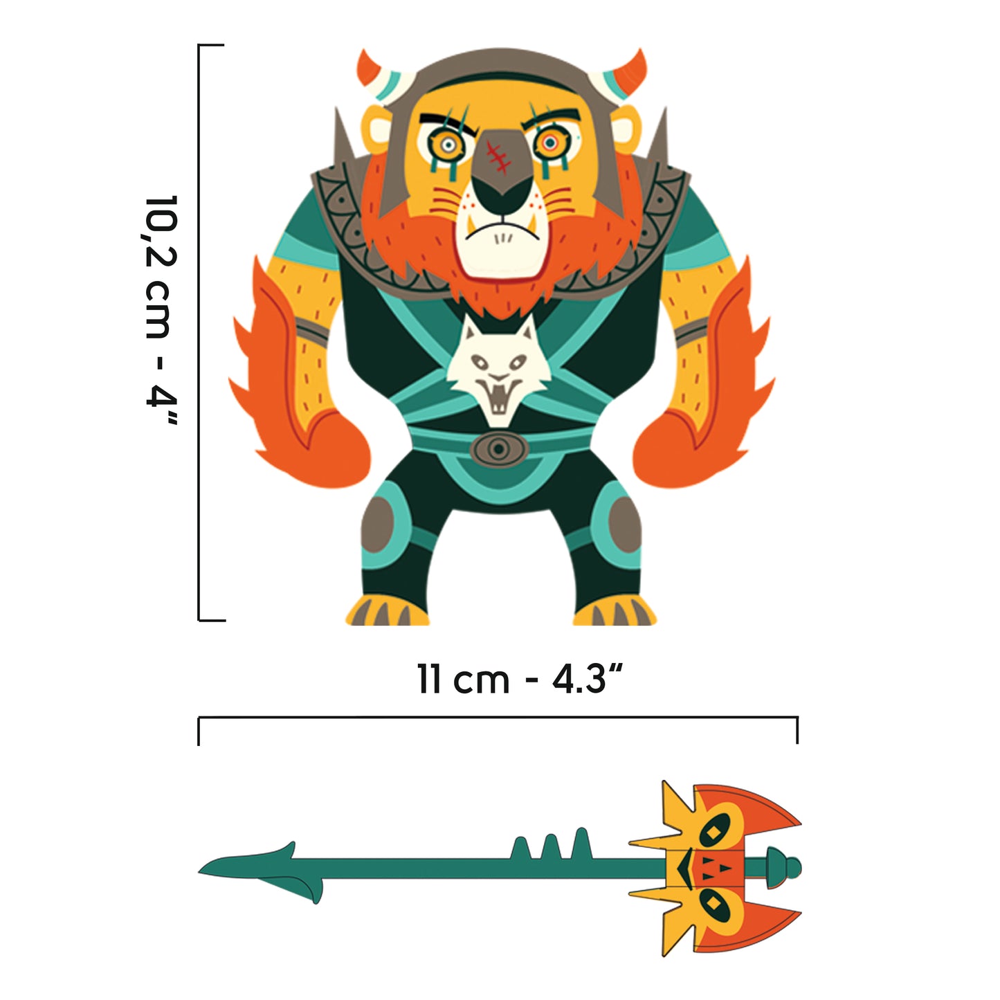Djeco Figuras de colección Figura Arty Toys Ze Furious – Guerrero Animal Djeco DJ06917