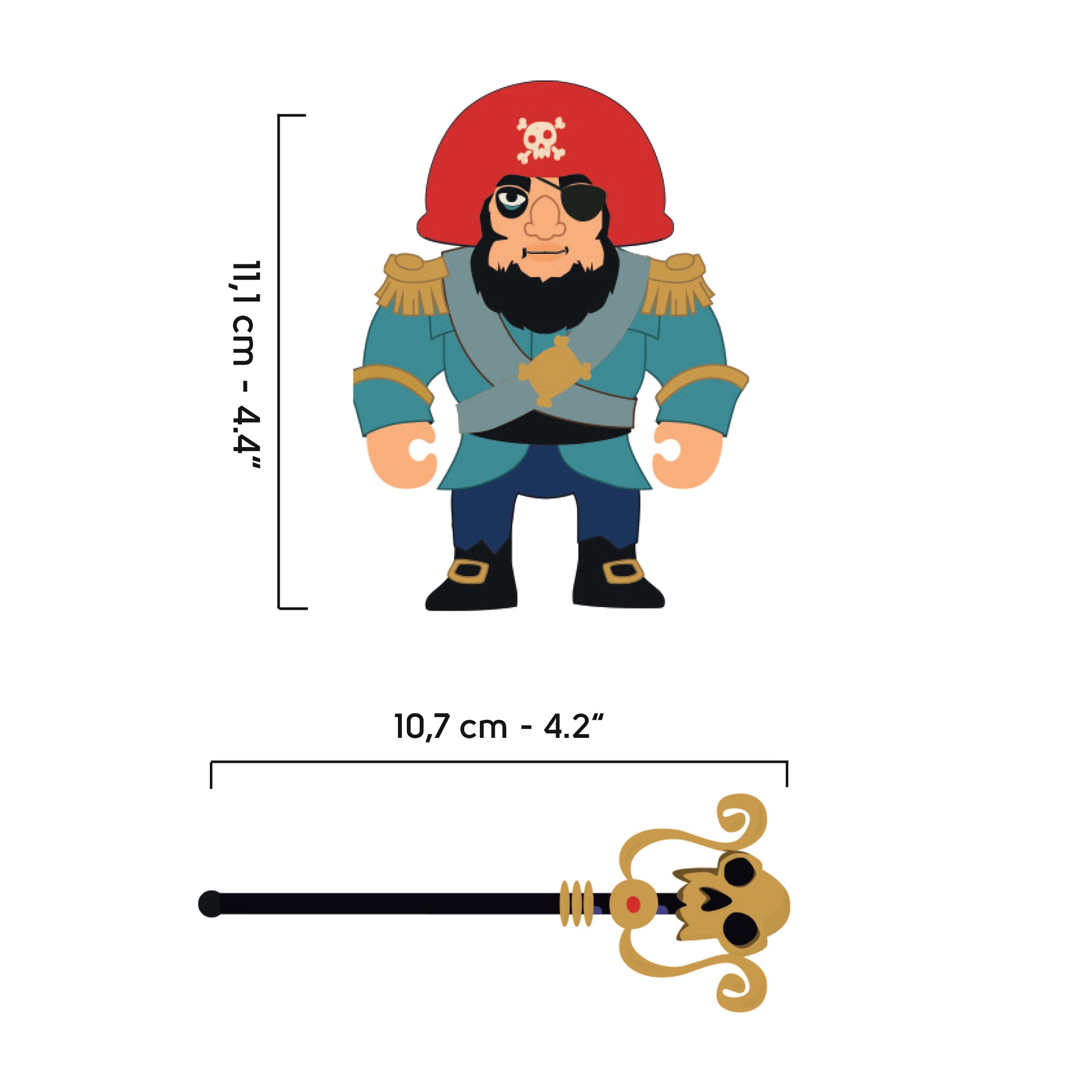 Djeco Figuras de colección Figura Arty Toys Ze Piratous – Líder Pirata- Djeco DJ06851