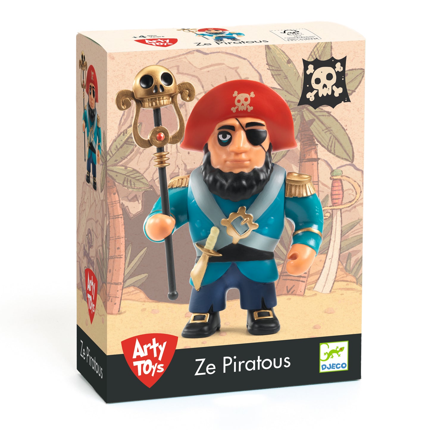Djeco Figuras de colección Figura Arty Toys Ze Piratous – Líder Pirata- Djeco DJ06851