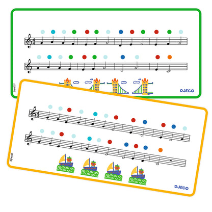 Djeco Instrumentos musicales ilófono Infantil de Madera 8 Notas – Animambo - Djeco DJ06037