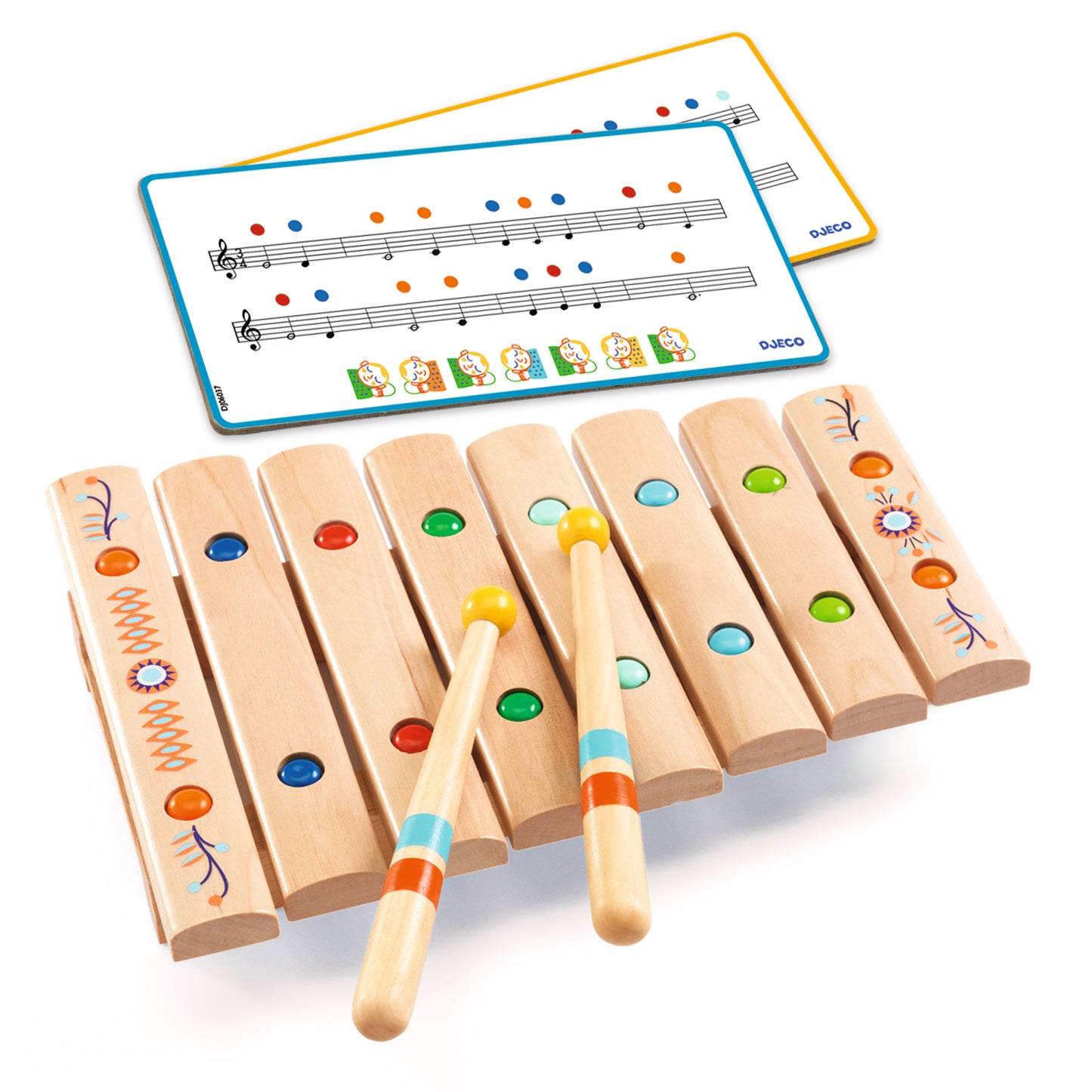 Djeco Instrumentos musicales ilófono Infantil de Madera 8 Notas – Animambo - Djeco DJ06037