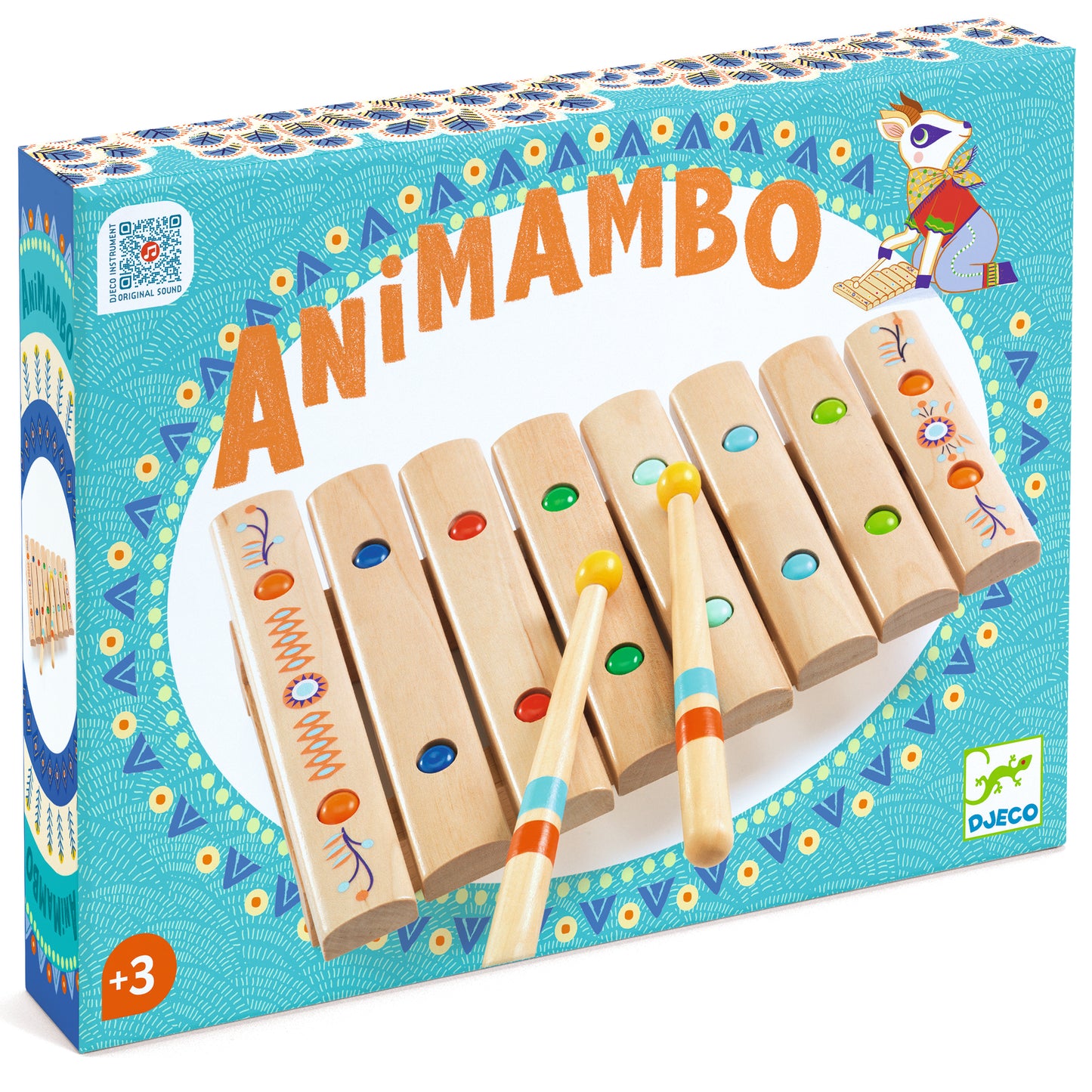 Djeco Instrumentos musicales ilófono Infantil de Madera 8 Notas – Animambo - Djeco DJ06037