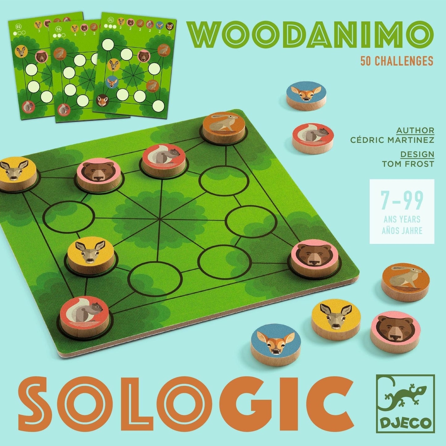 Djeco Juegos de memoria y lógica Juego de lógica Woodanimo - Djeco DJ08587