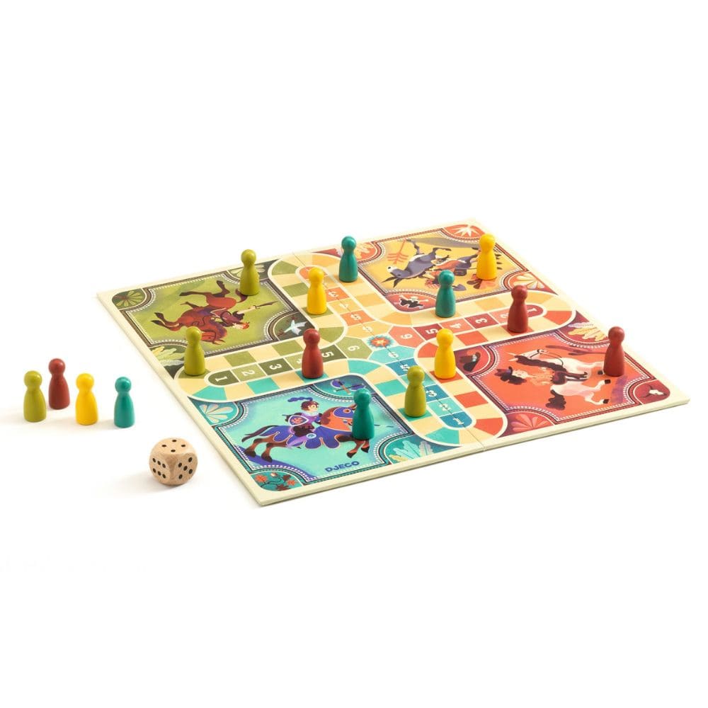 DJECO Juegos de memoria y lógica Ludo Petits Chevaux - Djeco DJ05234
