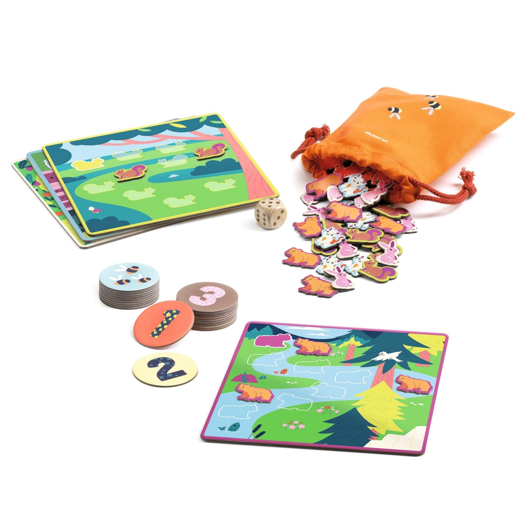 DJECO Juegos de mesa Juego de Cifras Refonte 123 Chiffres - Djeco DJ08265