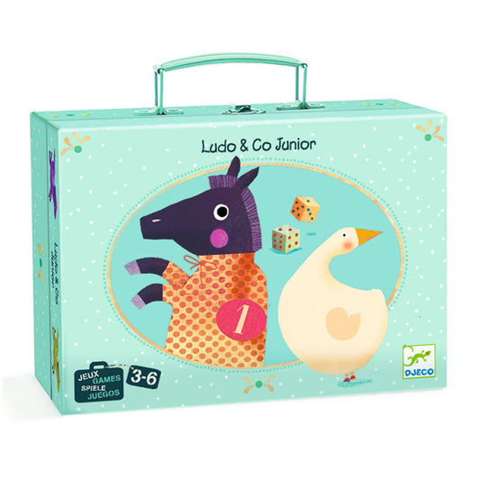 DJECO Juegos de mesa Juegos Clásicos Ludo y Oca Junior DJ05226