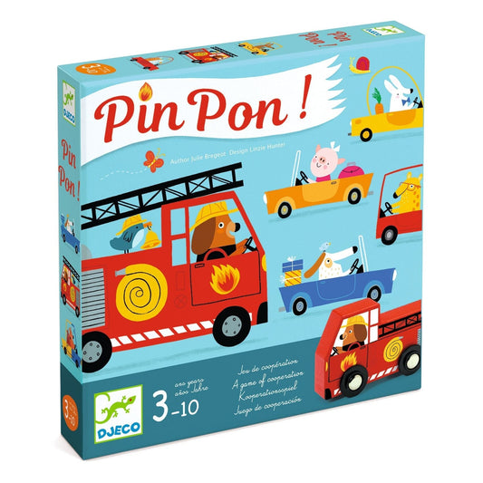Djeco Juegos de mesa Pin Pon! Juego de mesa de fuego DJ08571