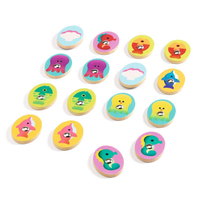 Djeco Juegos de mesa Set 4 juegos Ludo Sea - Djeco DJ01623