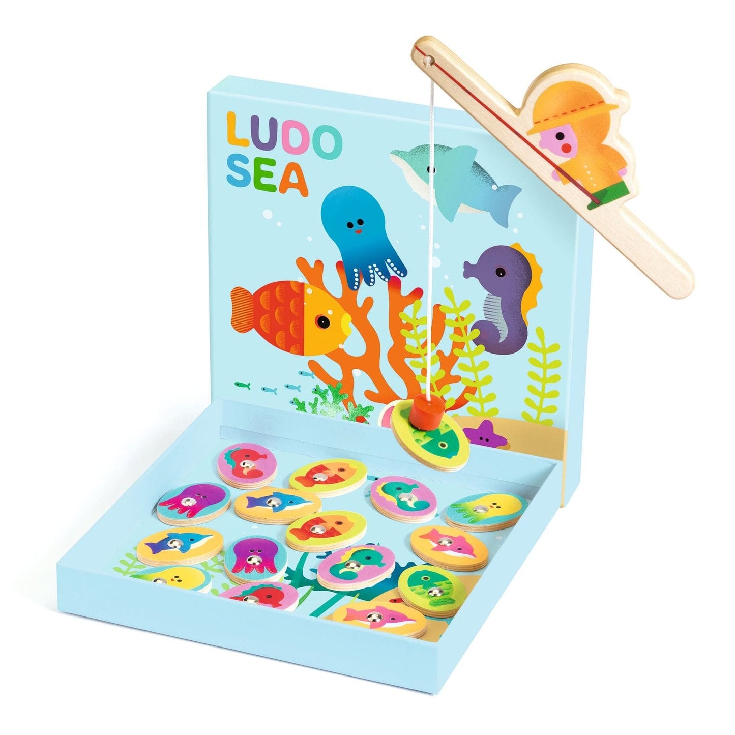 Djeco Juegos de mesa Set 4 juegos Ludo Sea - Djeco DJ01623