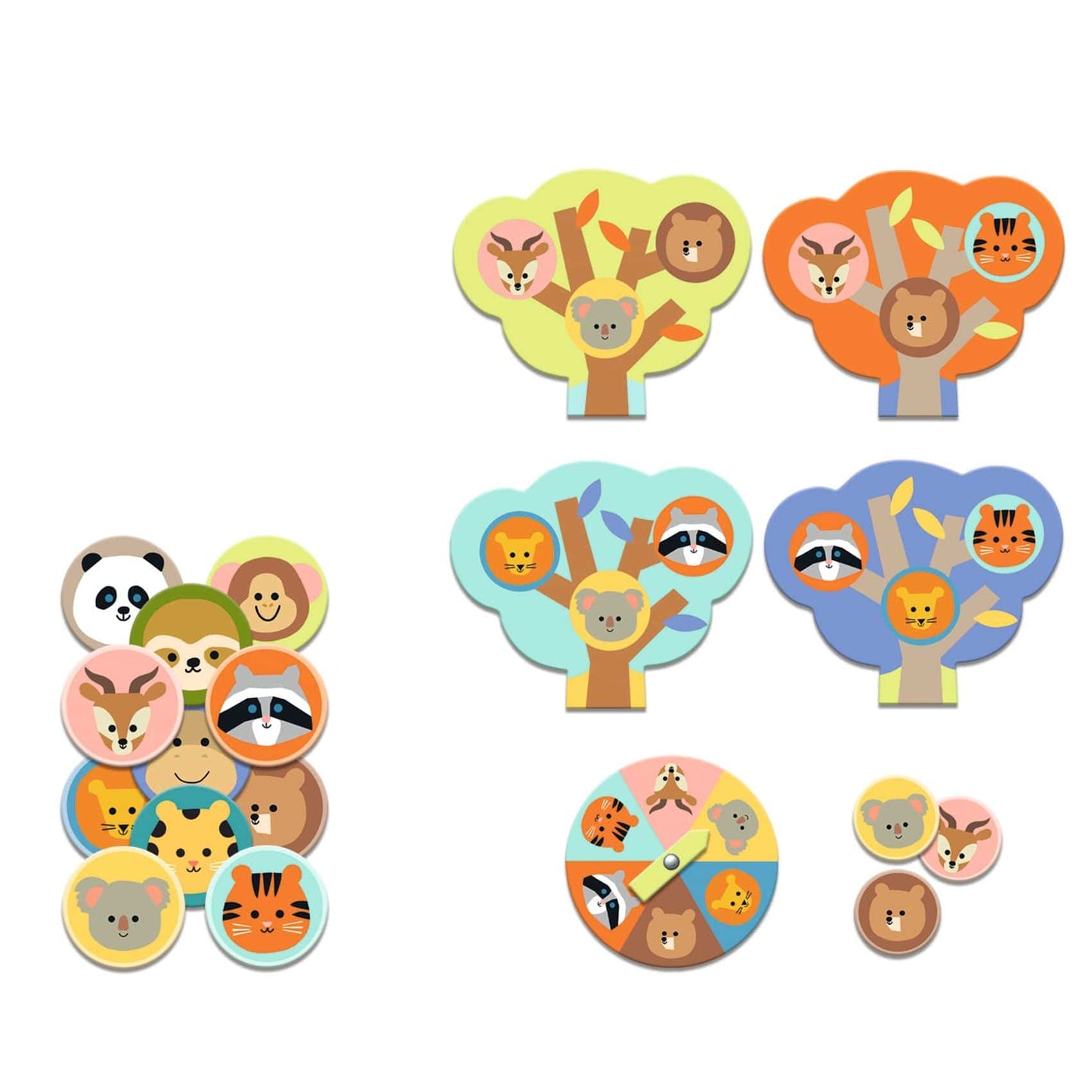 Djeco Juegos de mesa Set de 5 juegos Animales salvajes - Djeco DJ08276