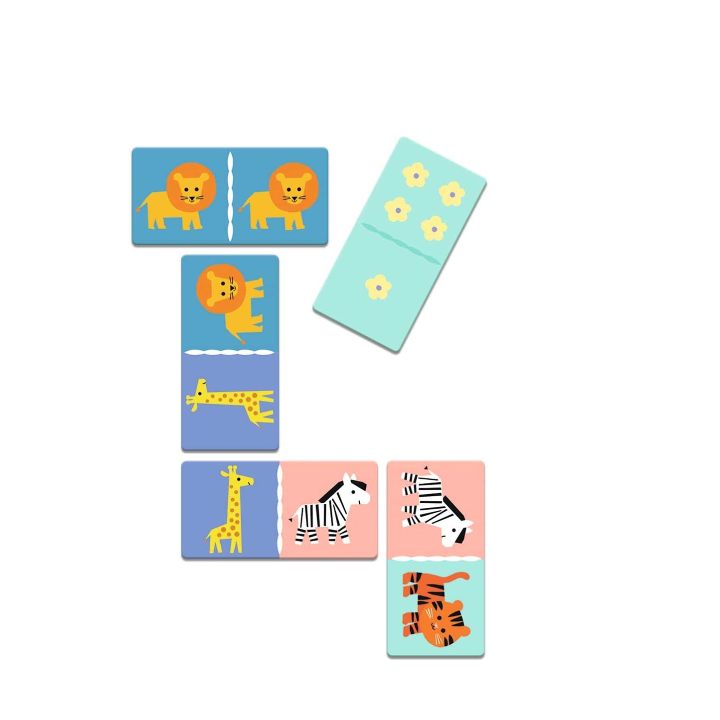 Djeco Juegos de mesa Set de 5 juegos Animales salvajes - Djeco DJ08276