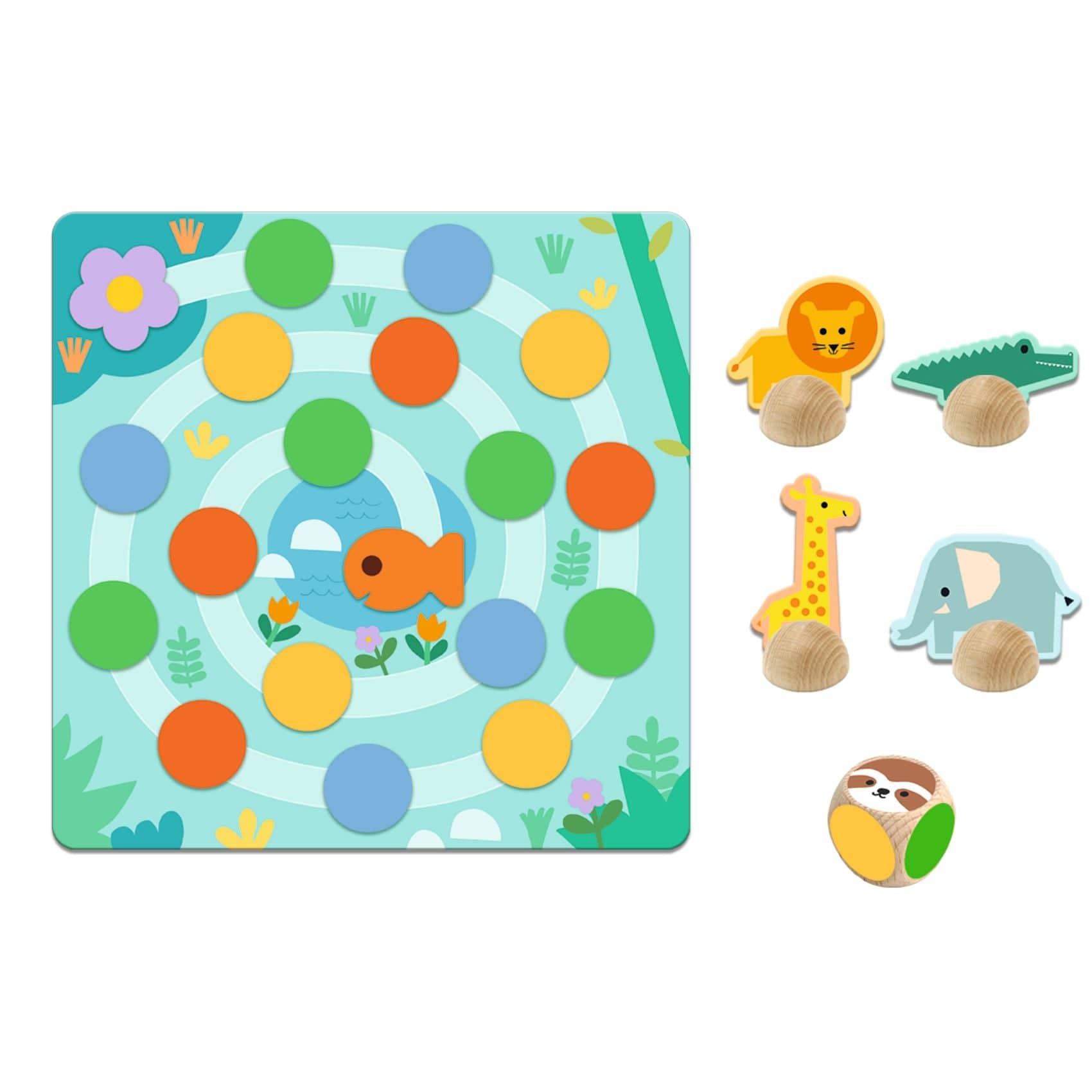 Djeco Juegos de mesa Set de 5 juegos Animales salvajes - Djeco DJ08276