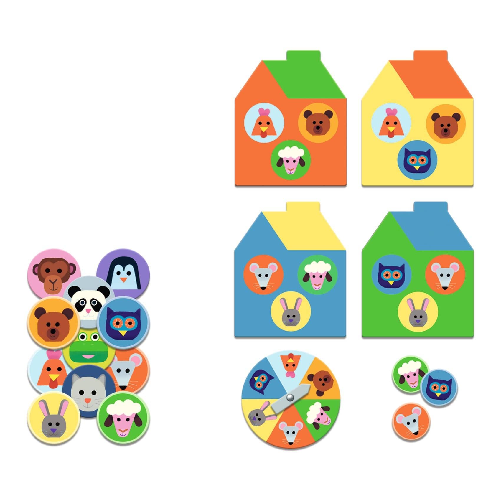 Djeco Juegos de mesa Set de 5 juegos En la granja - Djeco DJ08275