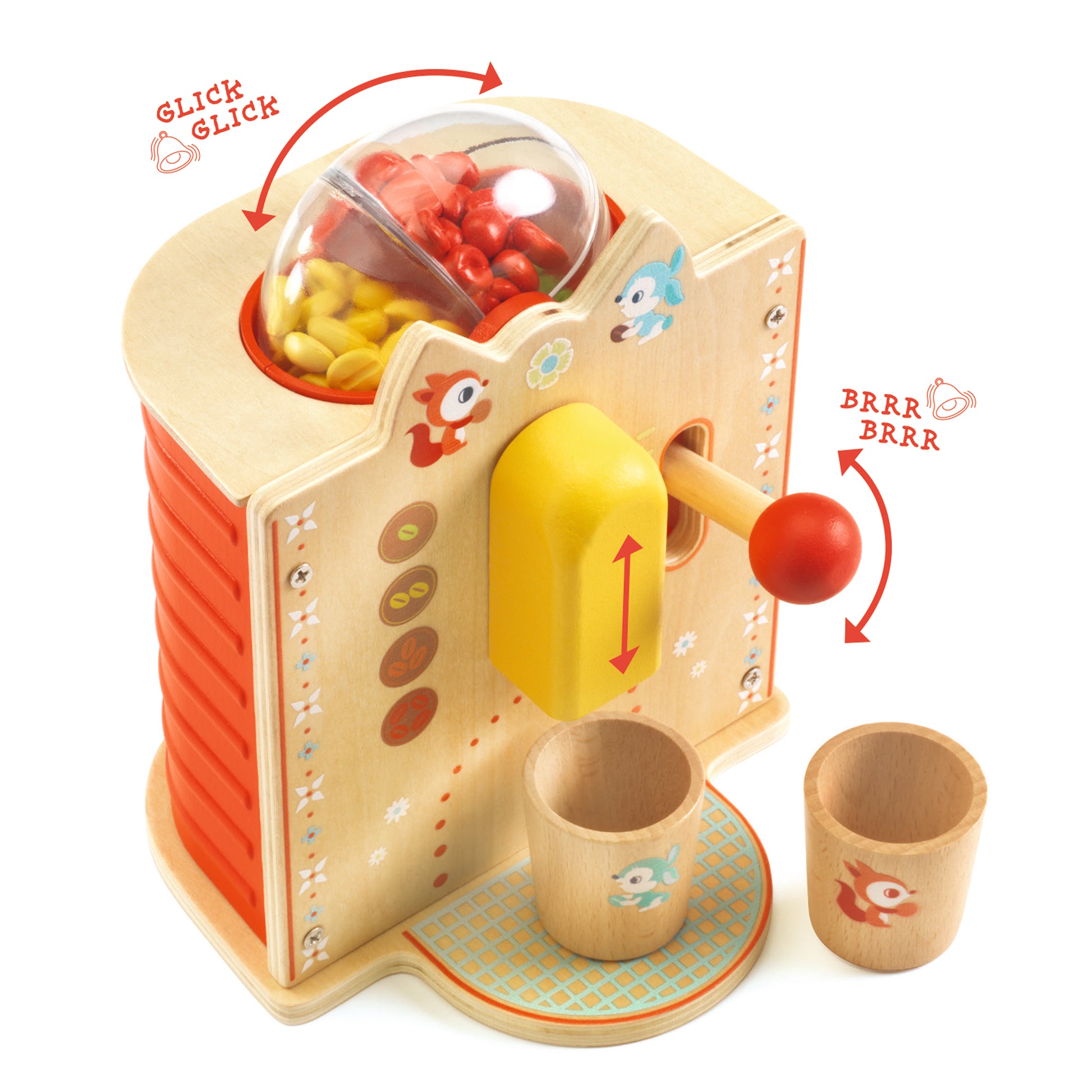 Djeco Juegos de roles Cafetera de Juguete Espresso – Juego de Rol- Djeco DJ05521