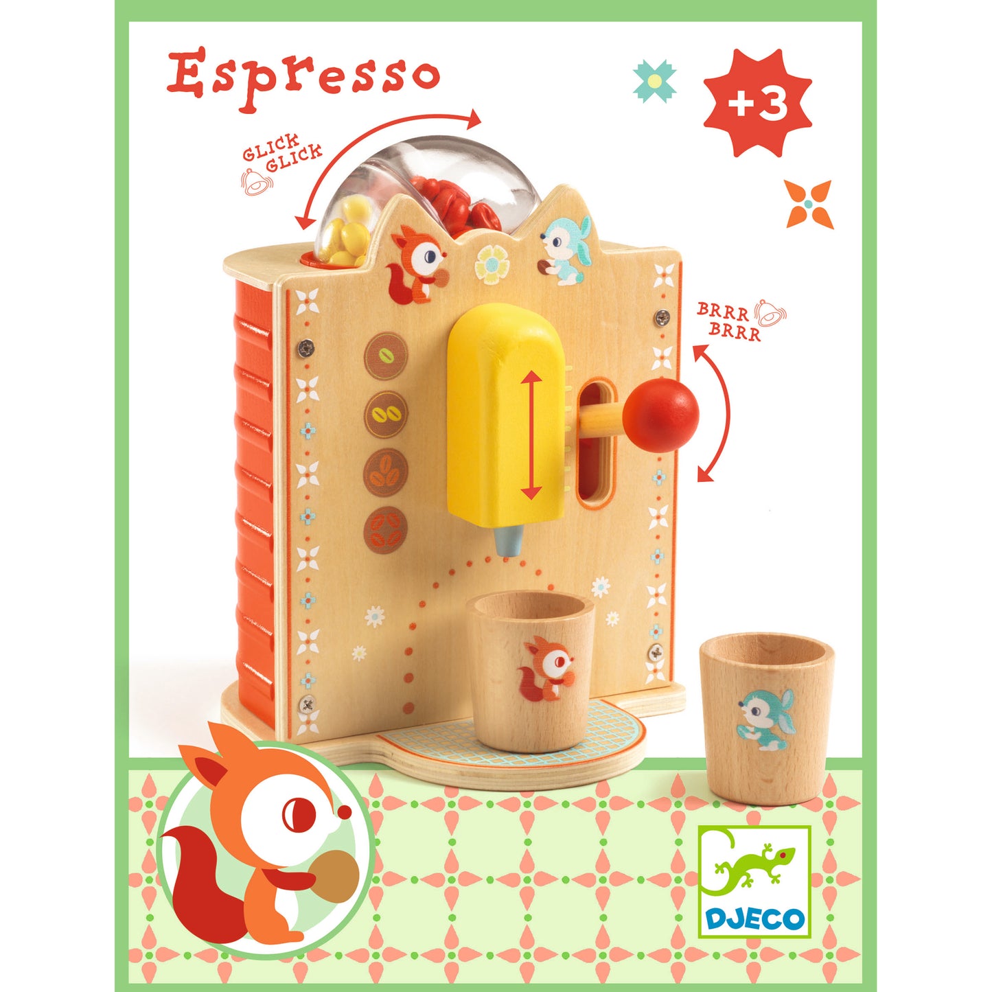 Djeco Juegos de roles Cafetera de Juguete Espresso – Juego de Rol- Djeco DJ05521