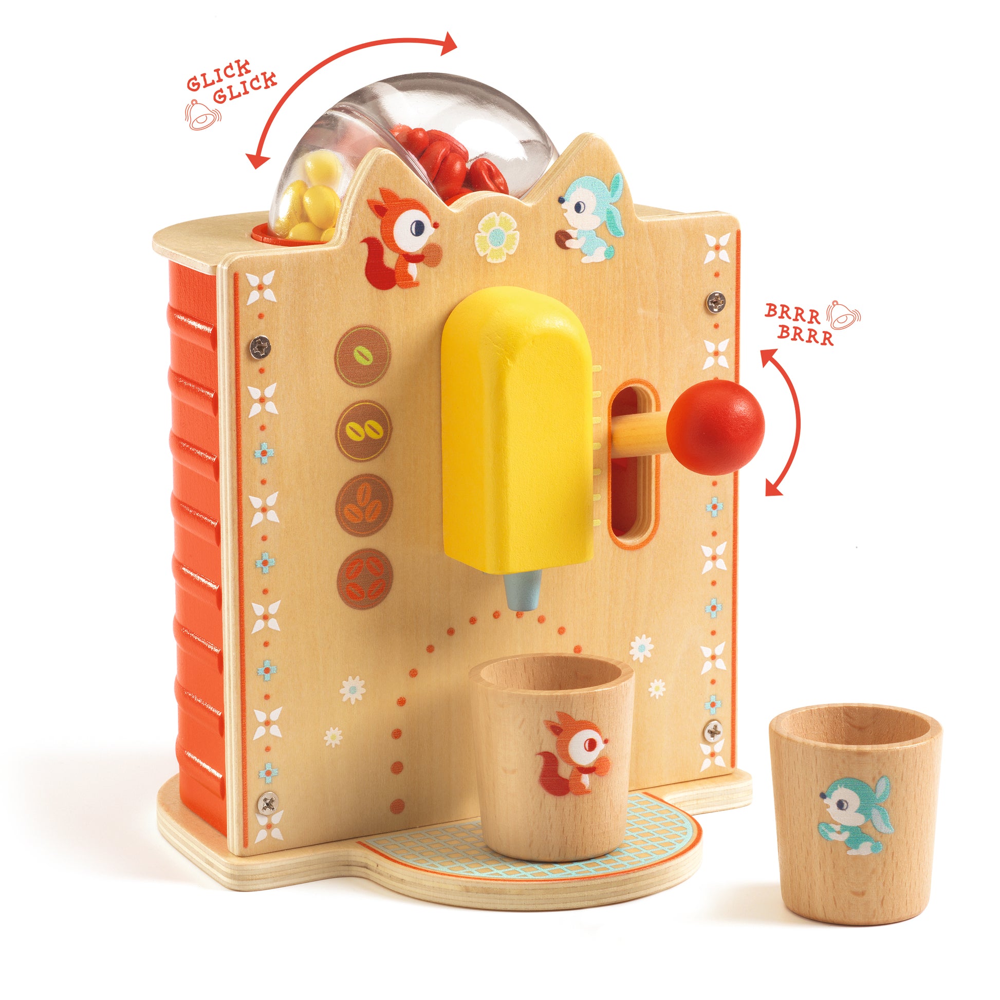 Djeco Juegos de roles Cafetera de Juguete Espresso – Juego de Rol- Djeco DJ05521