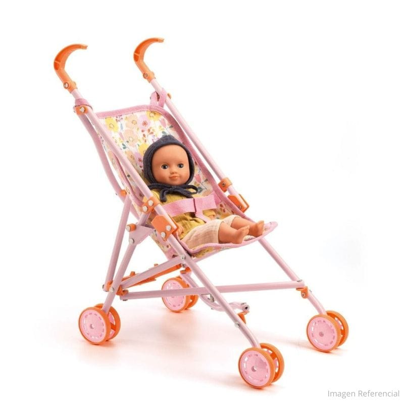 Djeco Juegos de roles Cochecito de Flores 54 cm Pomea DJ07841