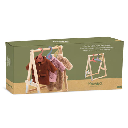 Djeco Juegos de roles Colgador con ganchos de ropa para muñecas Pomea DJ07861