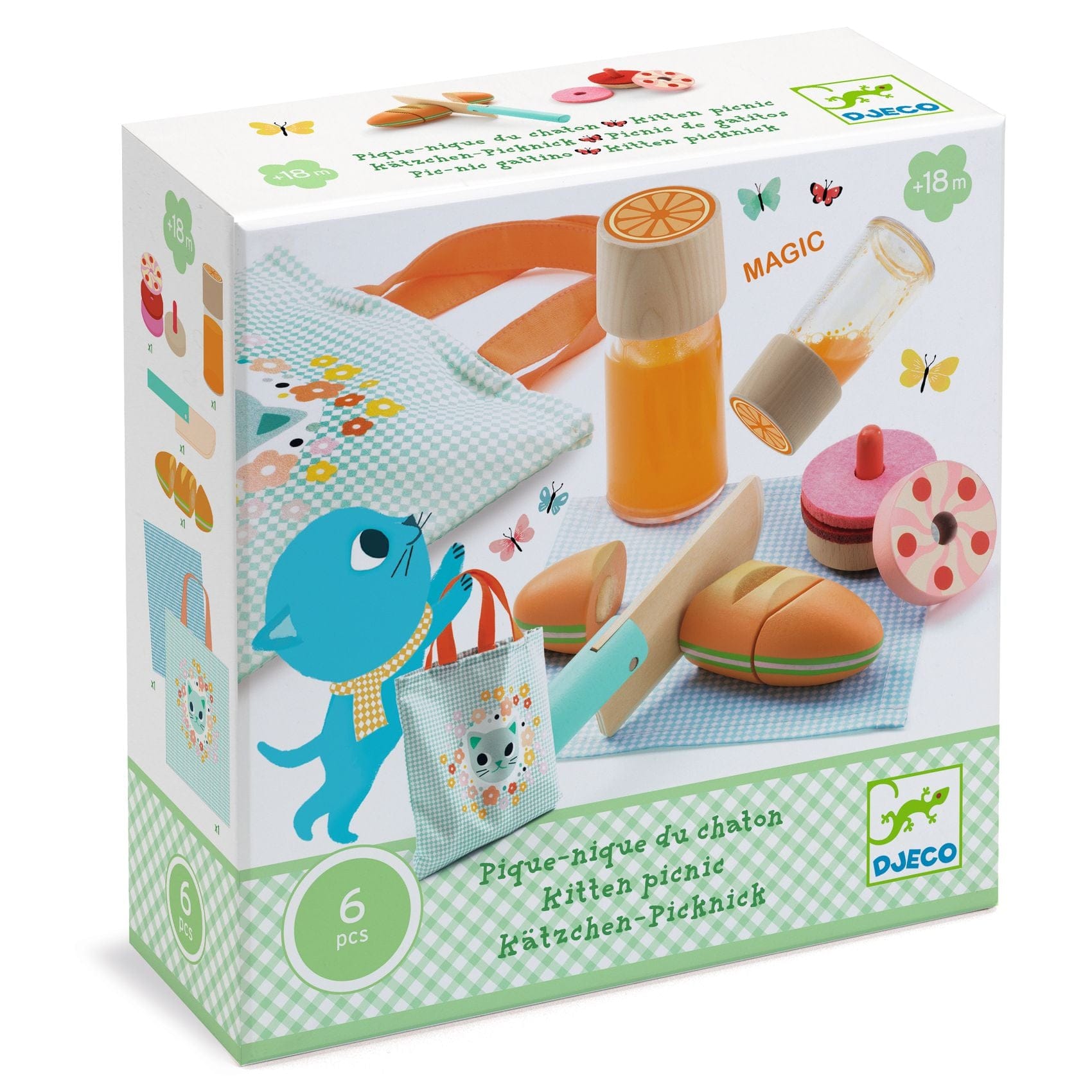 DJECO Juegos de roles Juego de roles Picnic de gatitos DJ05508