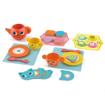 Djeco Juegos de roles Juego del té Gatos codiciosos - Djeco DJ05504
