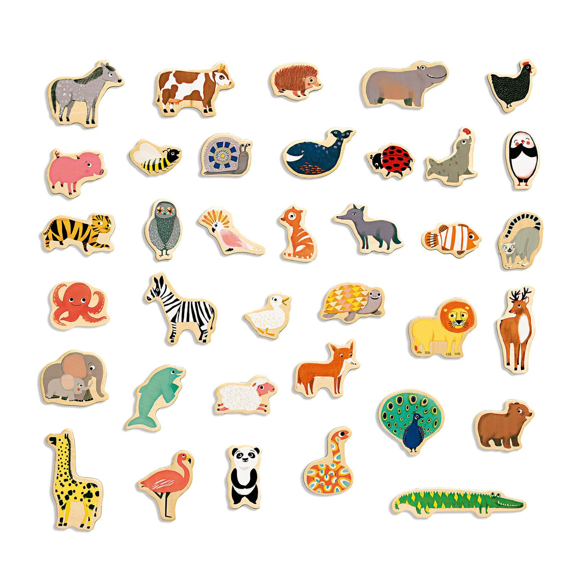 DJECO Juegos Magnéticos Figuras magnéticas de animales Magnimo DJ03124