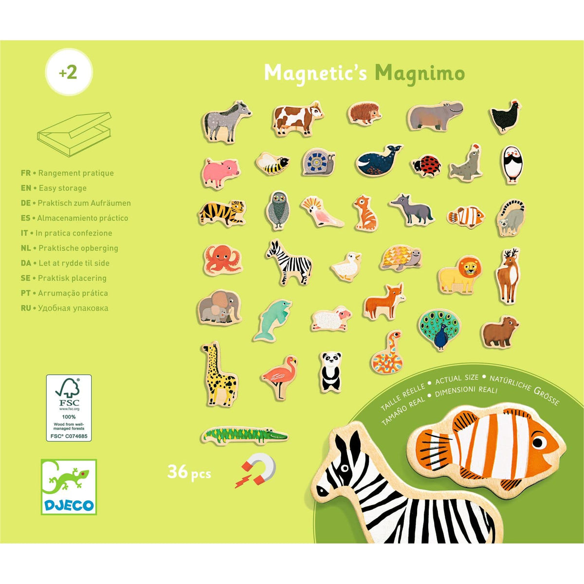 DJECO Juegos Magnéticos Figuras magnéticas de animales Magnimo DJ03124