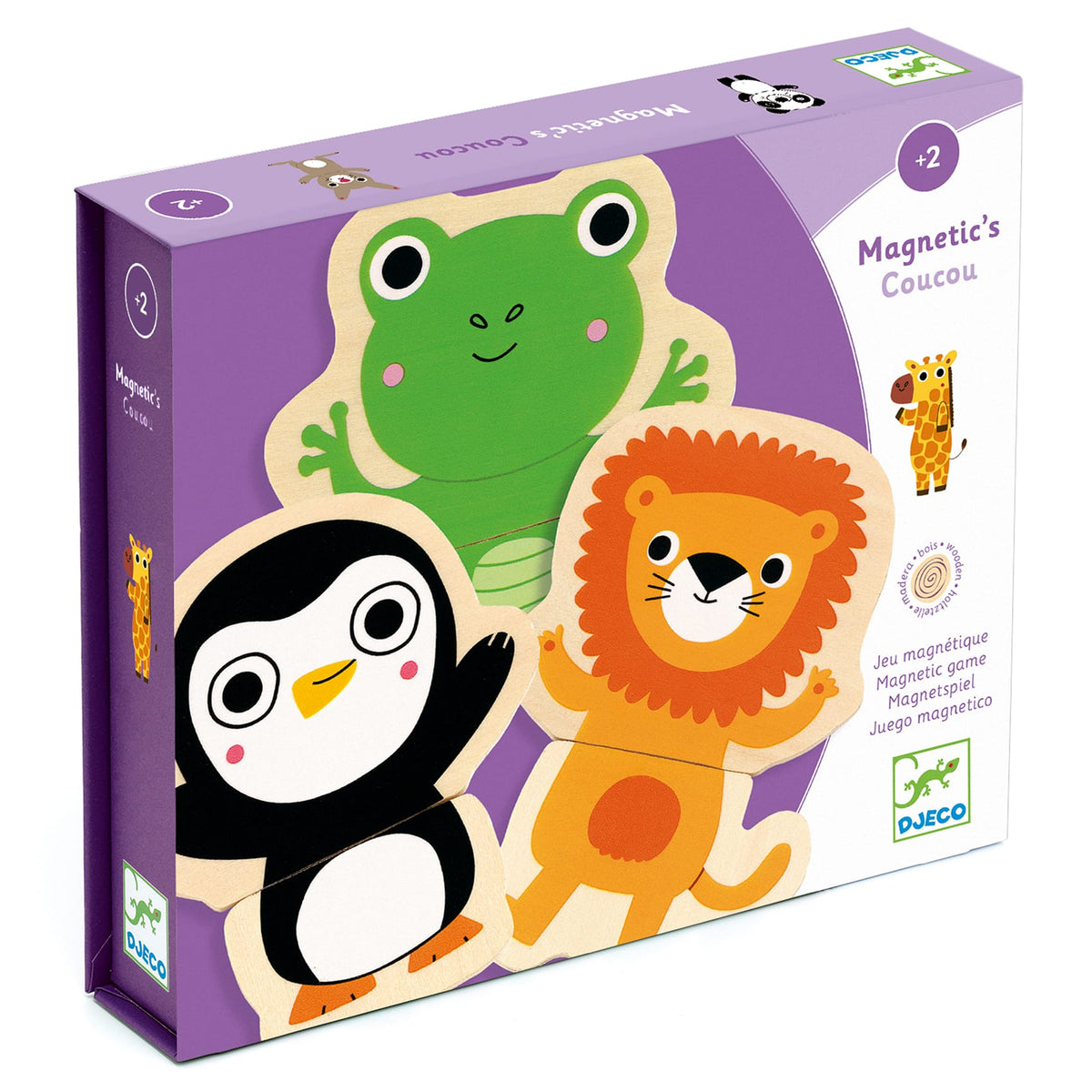 Djeco Juegos Magnéticos Juego de madera magnético Coucou  - Djeco DJ03118