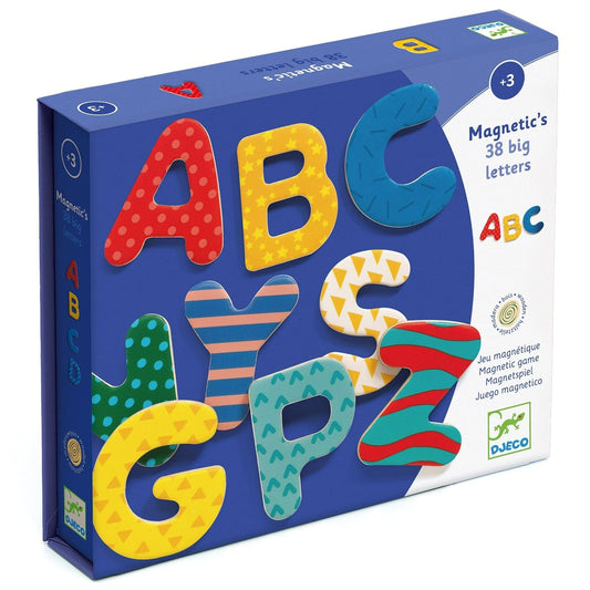 DJECO Juegos Magnéticos Juego Madera Magnético 38 Letras DJ03100