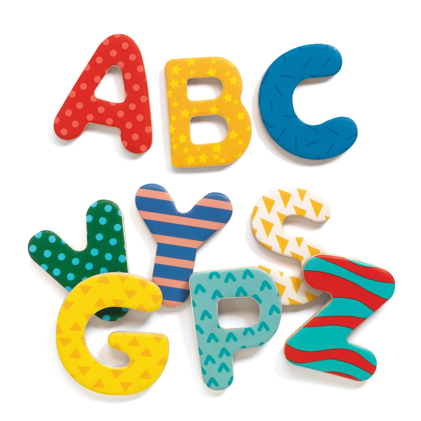 DJECO Juegos Magnéticos Juego Madera Magnético 38 Letras DJ03100