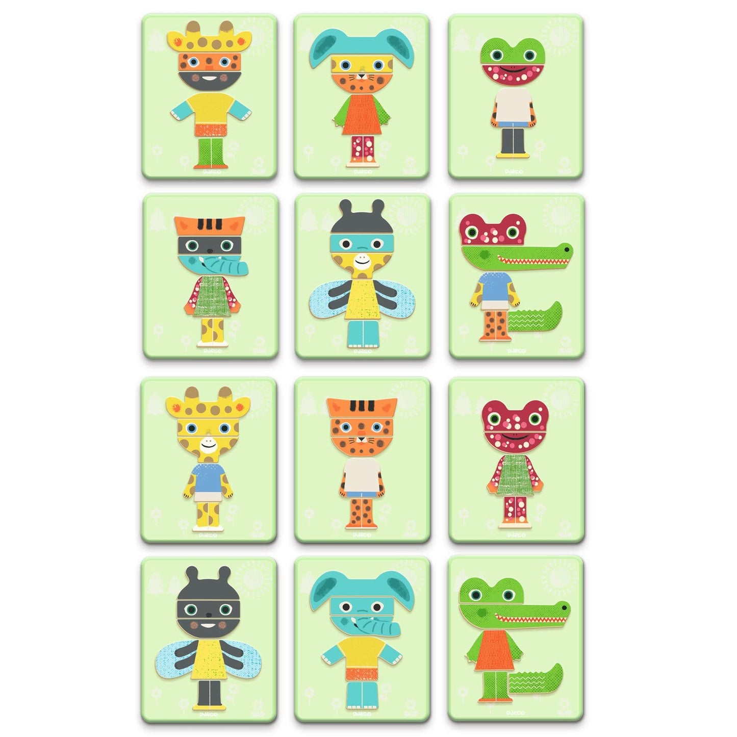 Djeco Juegos Magnéticos Juego Magnético Animales mezclados Inzebox - Djeco DJ03071