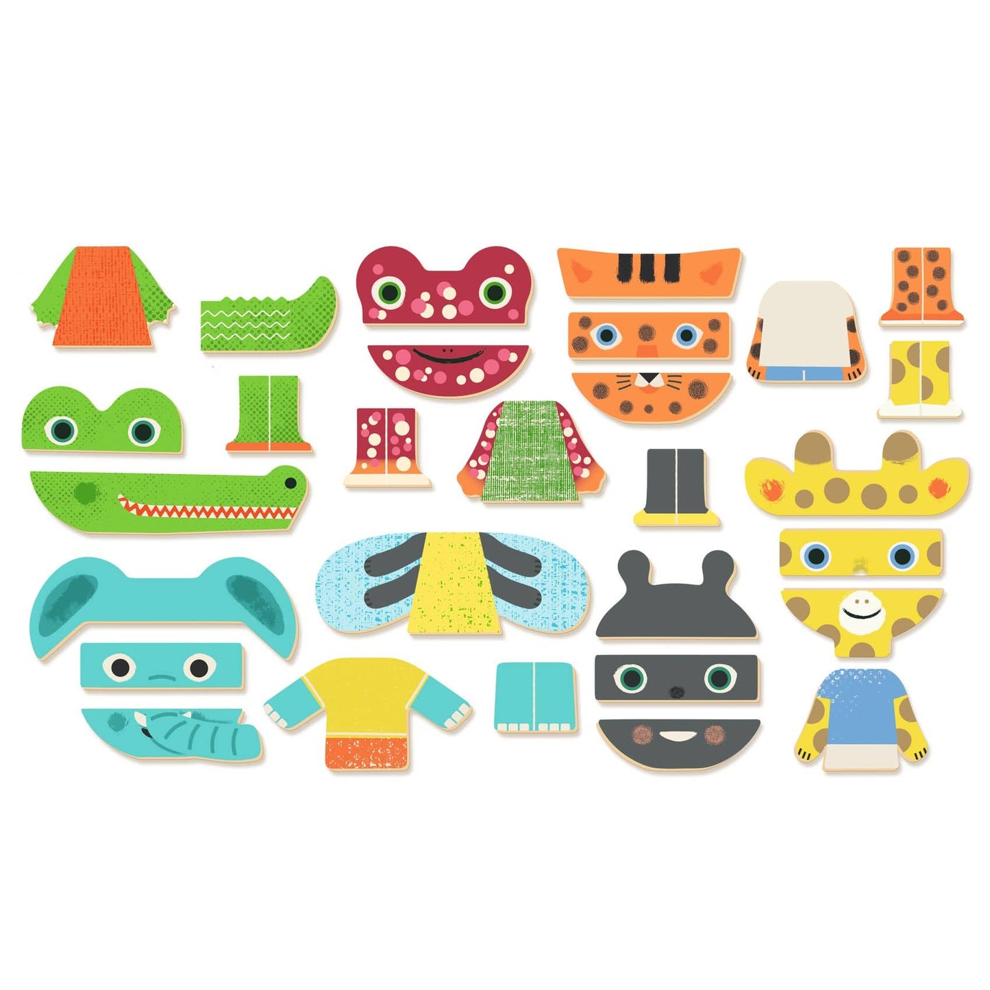 Djeco Juegos Magnéticos Juego Magnético Animales mezclados Inzebox - Djeco DJ03071