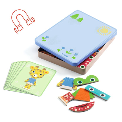 Djeco Juegos Magnéticos Juego Magnético Animales mezclados Inzebox - Djeco DJ03071