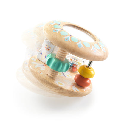 Djeco Juguetes de actividades para bebés Sonajero de Madera BabyTutti – Juguete Sensorial 6 en 1 - Djeco DJ06184