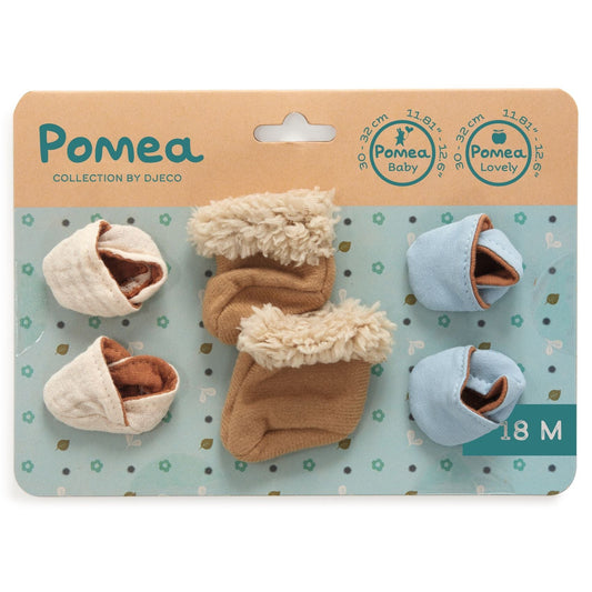 Djeco Muñecas Conjunto 3 Pares de Zapatillas - Pomea DJ07899
