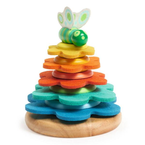 DJECO Puzzles y encajes Juego apilable Butterflower- Djeco DJ06404
