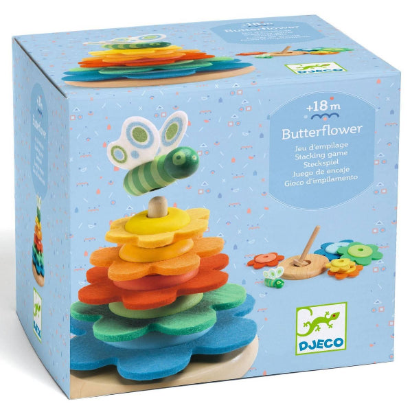 DJECO Puzzles y encajes Juego apilable Butterflower- Djeco DJ06404