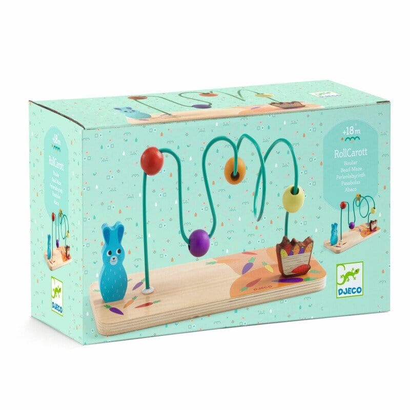 DJECO Puzzles y encajes Juego de destreza de madera RollCarott - Djeco DJ06370