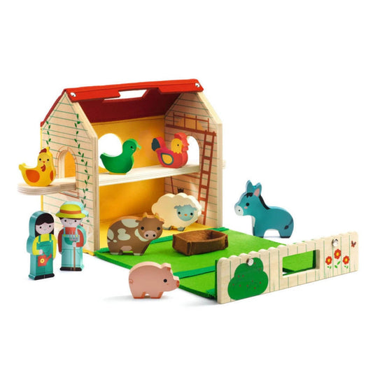Djeco Puzzles y encajes Juego de motricidad Softi Farm - Djeco DJ06369
