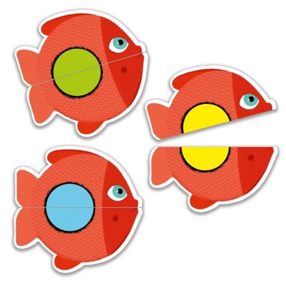 Djeco Puzzles y encajes Pequeño Puzzle peces DJ05060