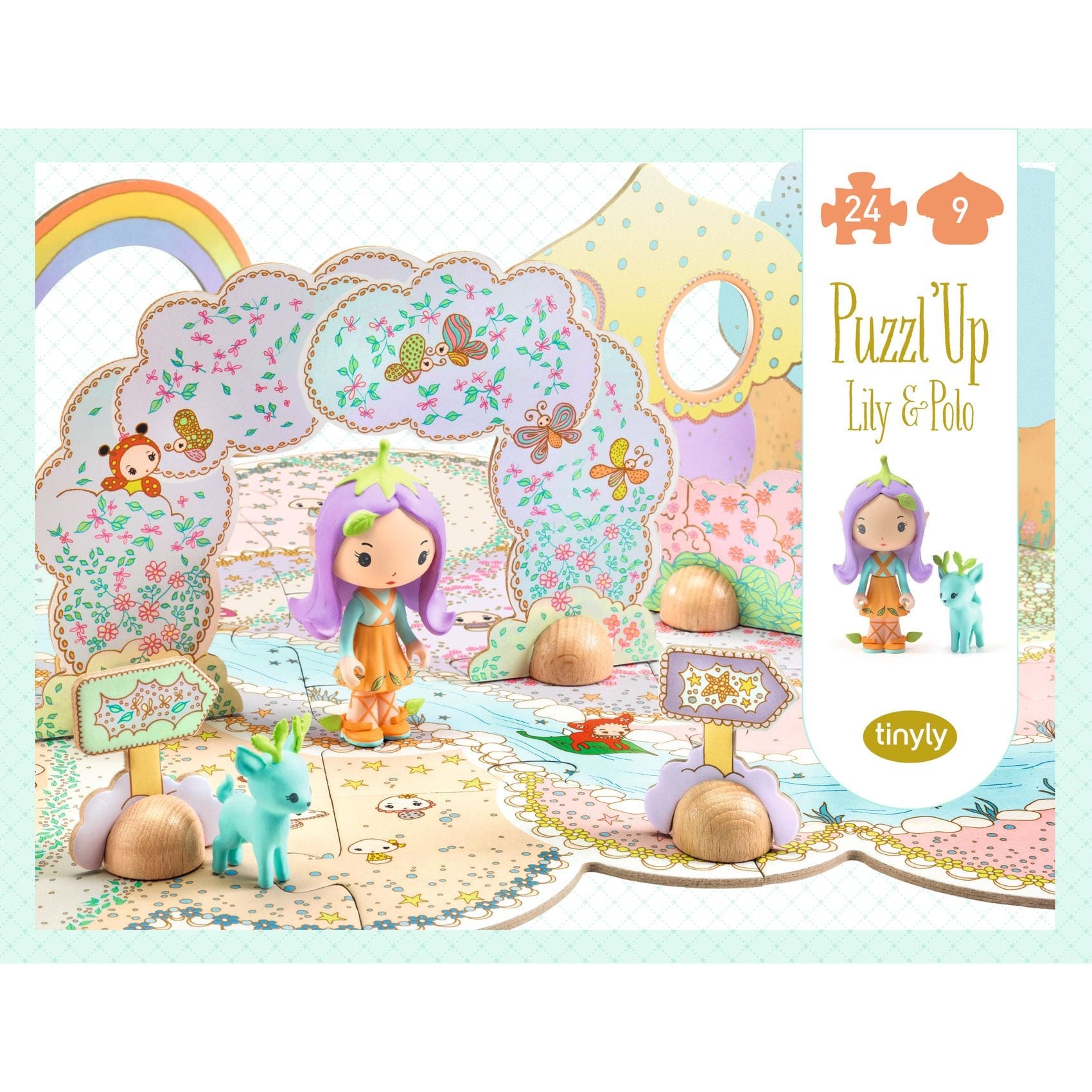 Djeco Puzzles y encajes Puzzle 3D Lirio y polo Puzzl'Up Tinyly - Djeco DJ06938