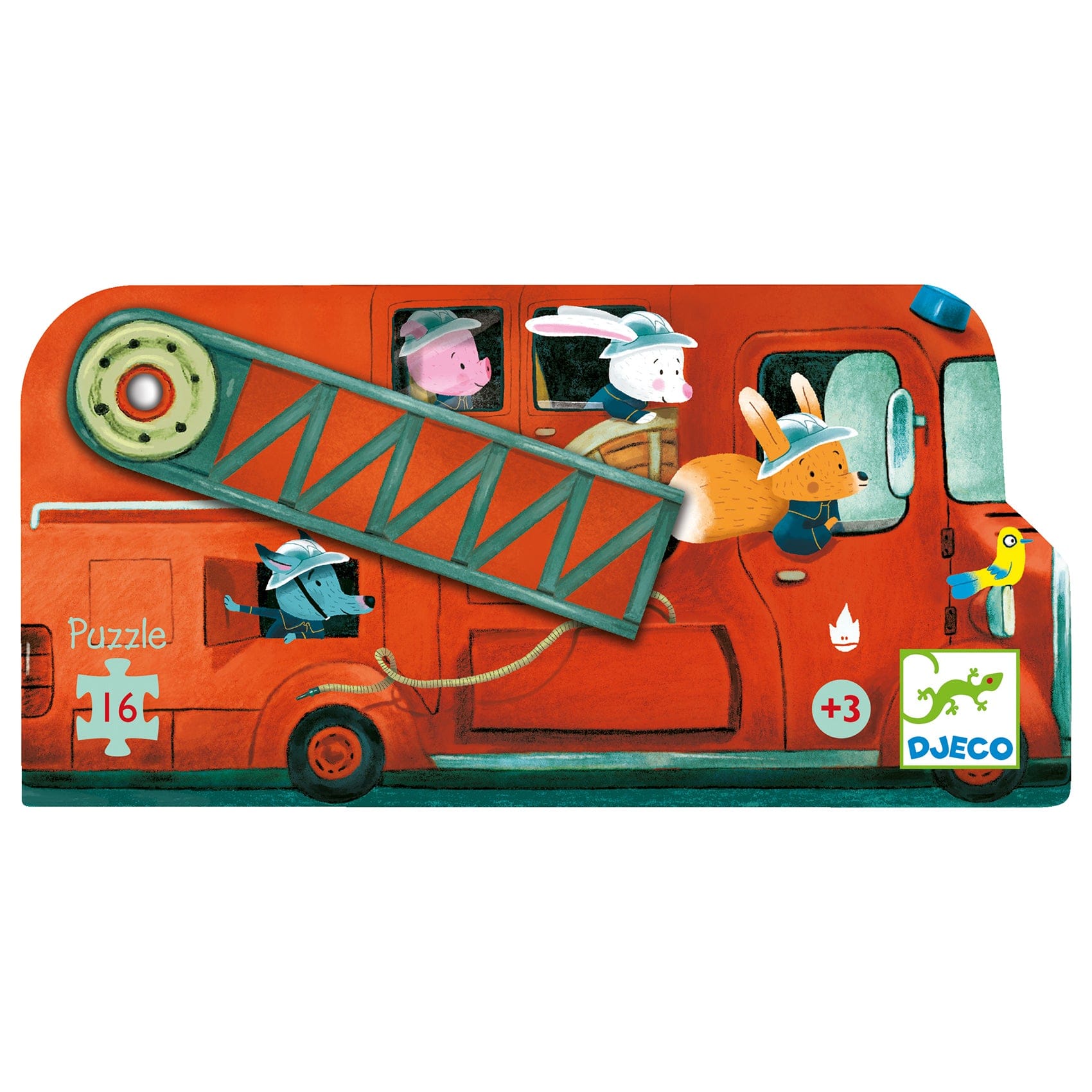 Djeco Puzzles y encajes Puzzle Bombero 16 piezas DJ07269