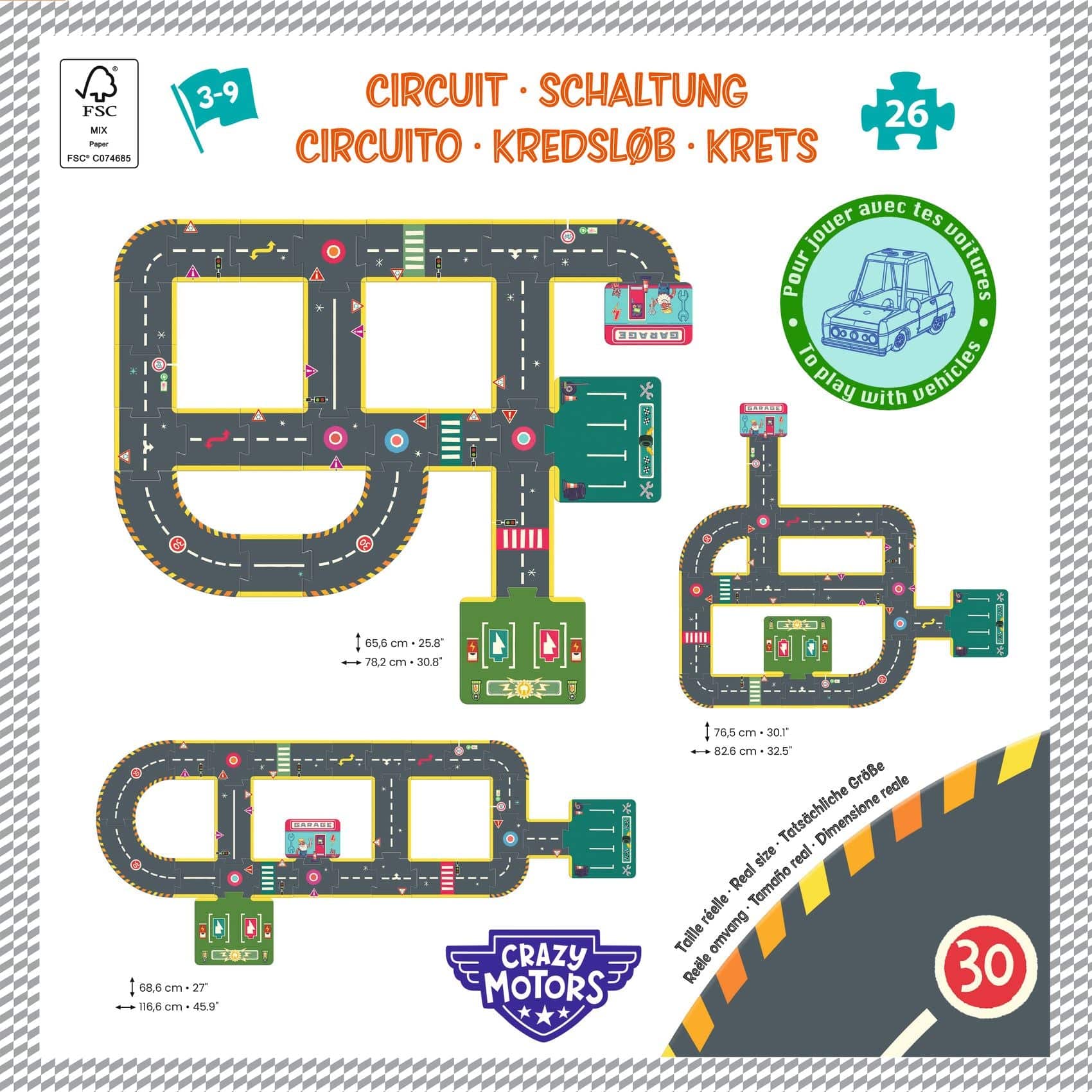 Djeco Puzzles y encajes Puzzle Circuito de la ciudad - Djeco DJ05498