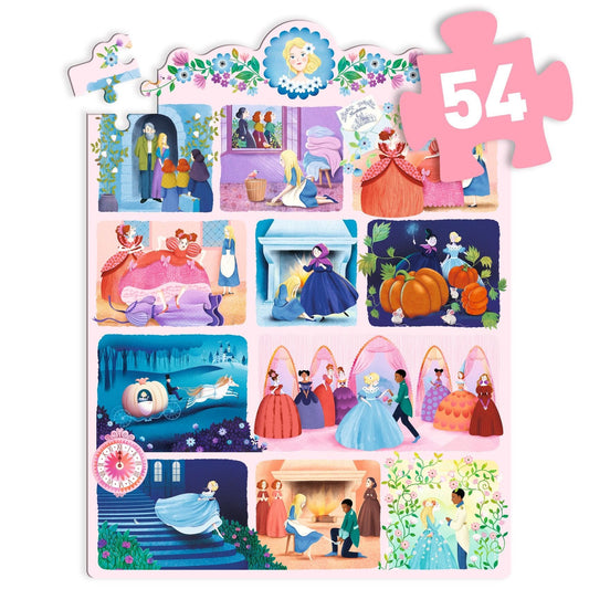 DJECO Puzzles y encajes Puzzle de Historia La Cenicienta 54 piezas - Djeco DJ07053